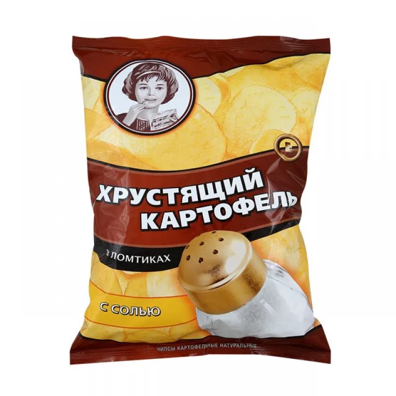 Пачка чипсов «Хрустящий картофель»